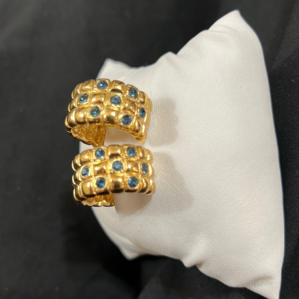 Crystal blue NWOT clips